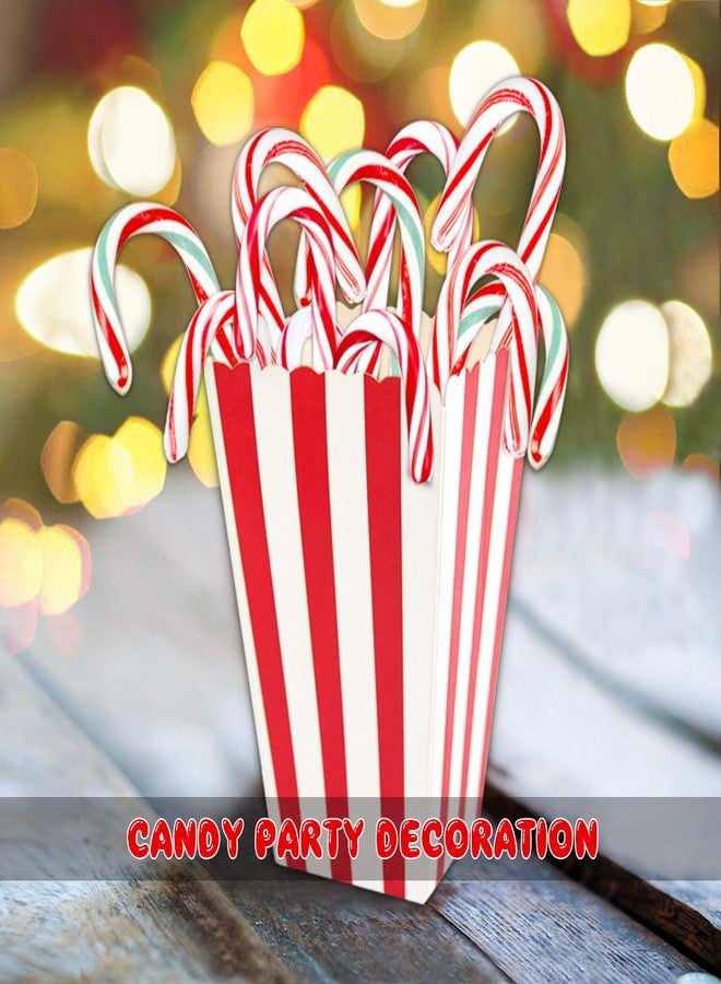 ceiba tree Popcorn Boxes Colorful Striped for Party Movie Night Mini Popcorn Bags Buckets Cardboard Container Supplies for Thursday Night Football 24Pcs - Image 5